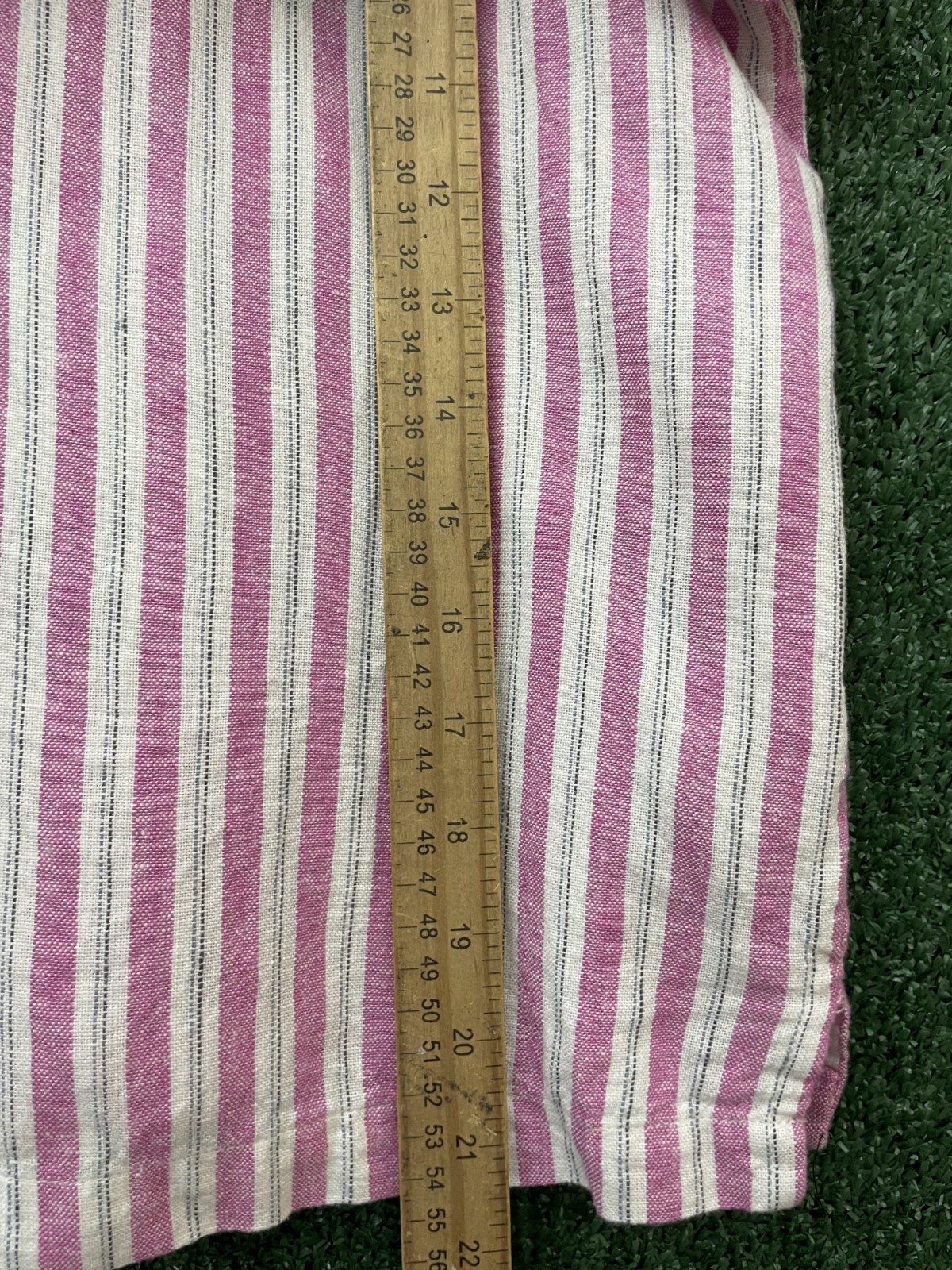 Universal Thread Shirt Button Cropped Striped Whi… - image 8