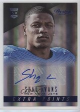 2014 Prestige Rookie Extra Points Blue Signatures Shaquelle Evans Shaq Auto 0v1