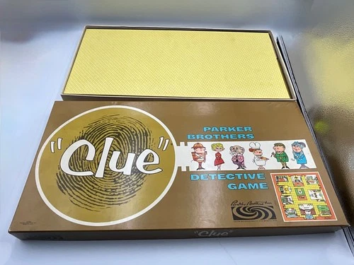 Vintage Parker Brothers "CLUE" Detective 1963 Board Game Excellent Condition