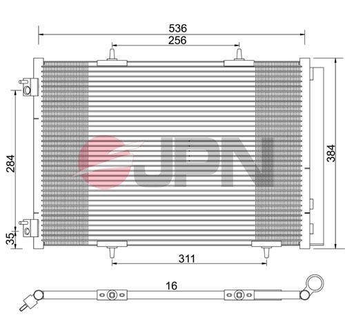 JPN Kondensator, Klimaanlage 60C9124-JPN FüR CitroËN DS Opel Peugeot-image