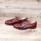 Allen Edmonds CRANDON Woven Blucher  10 B Narrow Chili * add $15 new Cedar Trees — photo 7