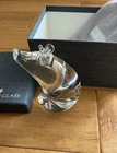 Steuben Glass Crystal Paperweight Pig #8379, Signed Vintage New bag box MIB
