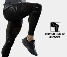 Stoko Men’s Compression Athletic Pants Black Adjustable Waist Support XL NEW
