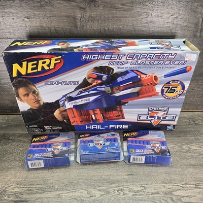 NEW Nerf Hail Fire N-Strike Elite Semi Automatic Blaster Dart Gun - Extra Darts