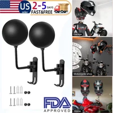 2pack Wall Mount Motorcycle Bike Helmet Rack Holder Hook Hanger Stand Display US