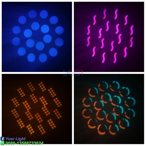 250W LED Moving Head DMX512 18Prisms 14Patterns Rainbow/Frost DJ Wedding Lightin - Picture 9 of 13