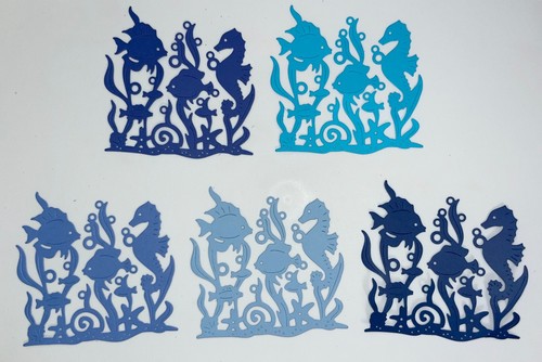 🐠5 SEA LIFE cardstock paper die cut embellishments scrapbook / card making - Picture 11 of 30