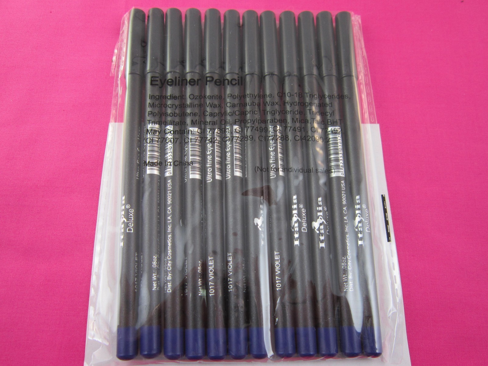 Italia Deluxe Ultra Fine Eyeliner Pencil 12 Eye liners Lot Select Your