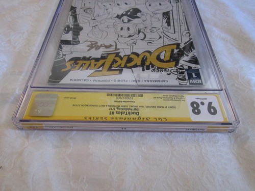 CGC SS 9.8 IDW Convention DuckTales #1 Signed Bobby Moynihan Cartoon Staff A - Picture 10 of 12
