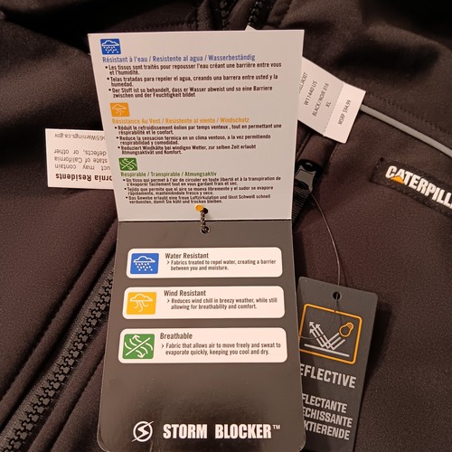 Neu mit Etikett Caterpillar schwarze Softshell Stormblocker Jacke Größe XL - Bild 13 von 13
