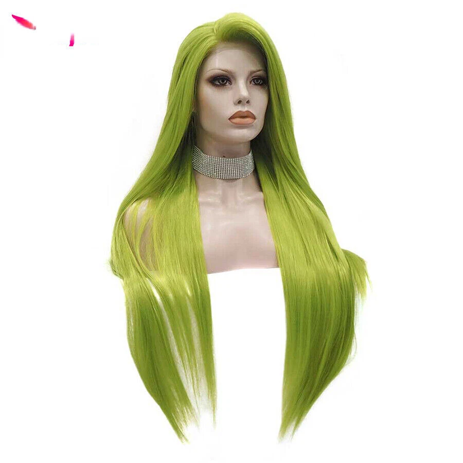 Green wig straight cheap