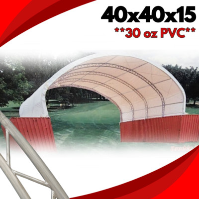 40x40x15 Dual Truss *HEAVY DUTY* 30oz PVC Fabric Canvas Container Shelter Canopy