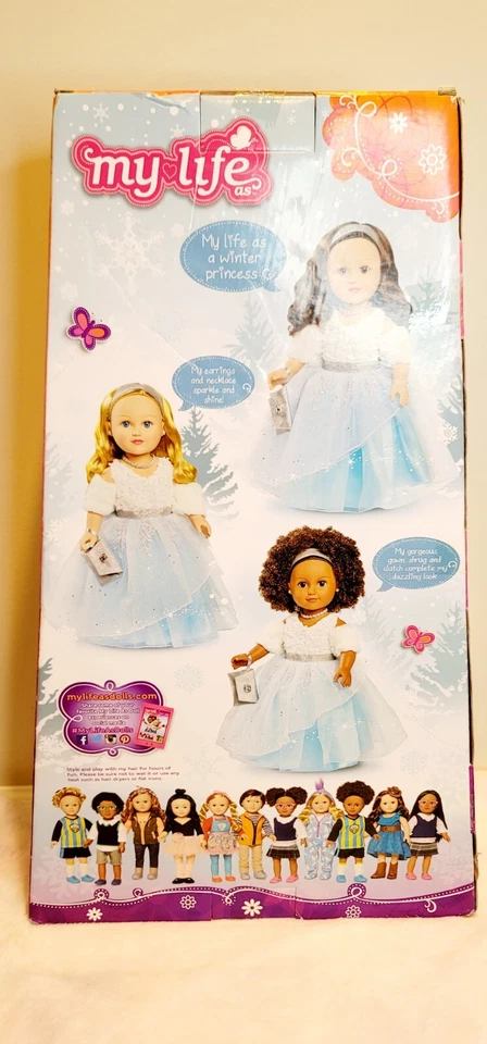 НОВАЯ ПРАЗДНИЧНАЯ КУКЛА MY LIFE ЗИМНЯЯ ПРИНЦЕССА АФРОАМЕРИКАНСКАЯ НОВАЯ В КОРОБКЕ РОЖДЕСТВЕНСКАЯ ИГРУШКА 2017 - Изображение 4 из 4
