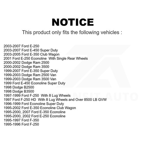 Front Ceramic Brake Pad Set Kit for 2003-2007 Ford E-450 Super Duty - Picture 2 of 2