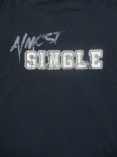 S navy blue ALMOST SINGLE designer t 