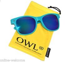 MATTE MIRROR LENS CLASSIC 80s VINTAGE RETRO SUNGLASSES SHADES TURQUOISE