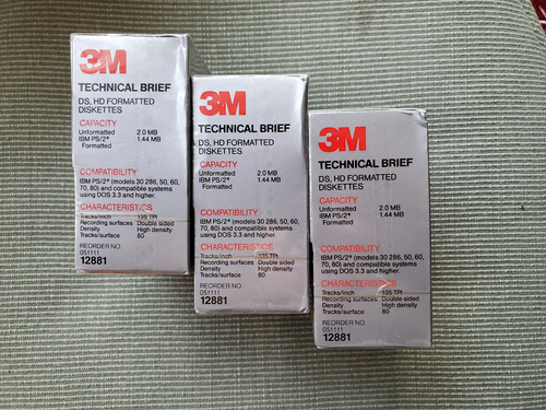 IBM SEALED 3m High Density DS, HD 3.5' Diskettes Formated IBM 33 - Picture 5 of 7