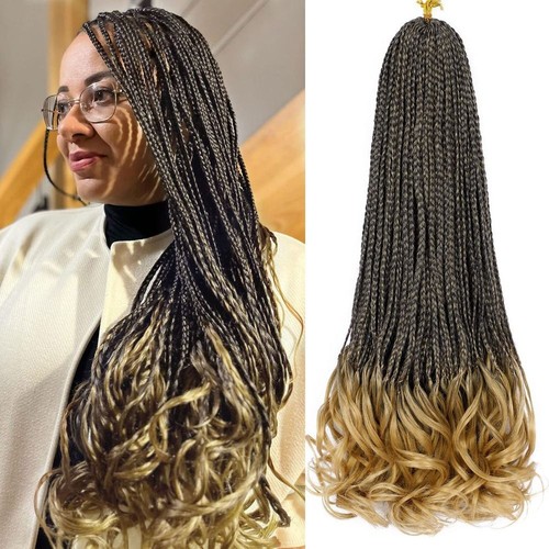 New French Curls Synthetic Goddess Braids Crochet Hair Wave Braiding Extensions - Picture 11 of 16
