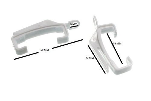 Curtain Rod Rail Track Glide Glider Hooks Fit Drape Extra Valance Lux Pack 12 - 第 1/1 張圖片