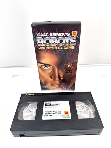 Vintage Isaac Asimov 1988 Robots VCR Mystery Game VHS Kodak Video 100% Complete - Picture 5 of 6