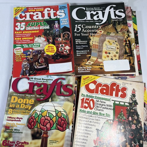 Crafts Magazine Lot Patterns Needlework Craft Sewing Floral Decorating 80s 90s - Imagen 7 de 7