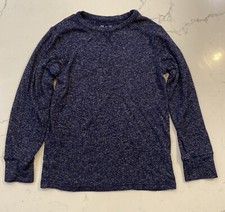 Childrens Place Boys Long Sleeve Shirt Sweater Size 5/6 Blue White Warm Soft