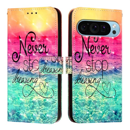 For Google Pixel 9 8 7 6 8A 3D Retro Painted Flip Wallet Stand Phone Case Cover - Picture 17 of 20