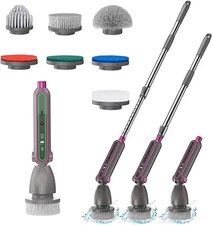 Clearance Electric Spin Scrubber Quiet Cordless Cleaning Brush Pressure 120Mins