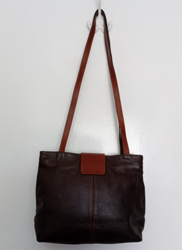 Florence Genuine Italy Leather Brown Tote Hobo Shoulder Bag Size 26x24x10 cm - Picture 21 of 21