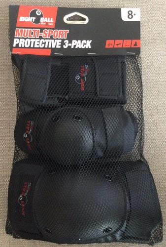 Eight Ball Multi-Sport Protective Guards 3-Pack; Knee, Elbow & Wrist YOUTH 8+ - Picture 2 of 7