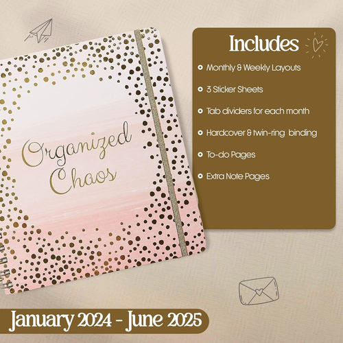 Votum 18 Month Day Large Planner, 2024-2025, Daily, Weekly & Monthly, January - Picture 5 of 12