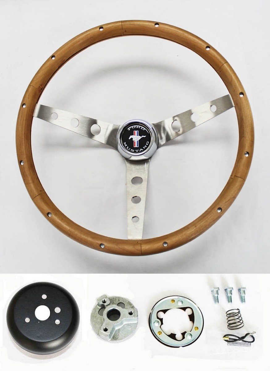New! 1965 - 1969 Mustang Wood Steering Wheel Grant 15&quot; Genuine 
