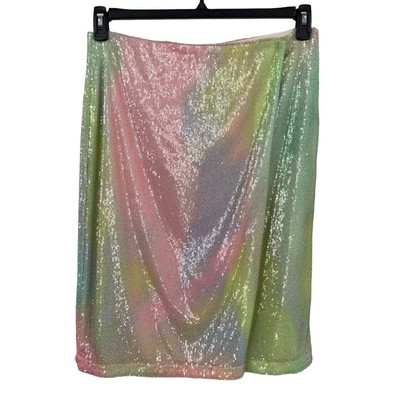 Stine Goya skirt Arwen sequin ombre multi color Large L