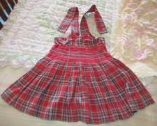 Girls Vintage Plaid Flannel Peated Skirt