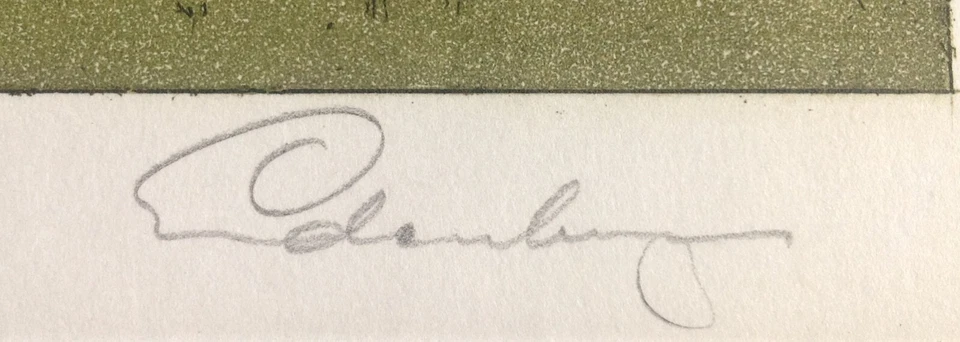 VIEW of the RED BARN (Stanford Univ)  Eidenberger, Josef  Color Etching 31/450 - Image 2 of 4