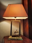 La Pomme Tischlampe aus Messing & Glas von Le Dauphin, 80s, ELEGANT