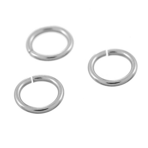 100 piezas Anillo de Salto Abierto de Acero Inoxidable Hágalo usted mismo Conector Plateado Calibre 19 - Imagen 2 de 3