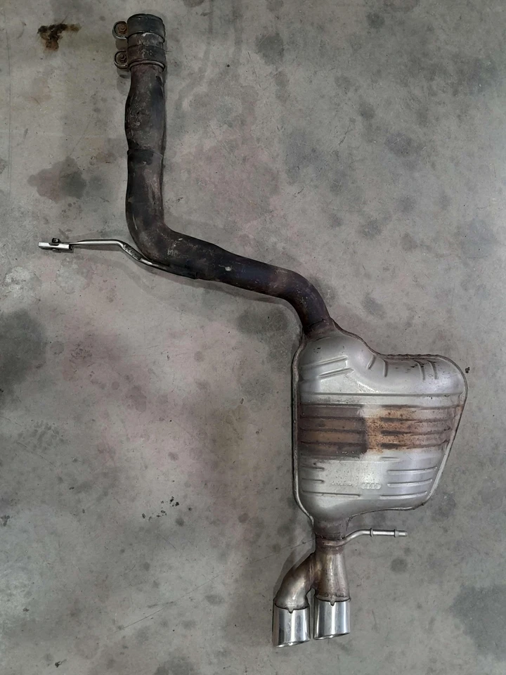 07 - 11 Audi S6 5.2L Rear Exhaust Muffler LH Driver Side OEM 4F0253609BQ - Image 3 of 4