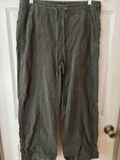 Banana Republic womens Drawstring Pocket Pants-Small- Olive Green -