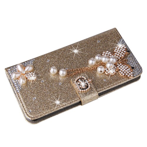 Luxury Glitter Butterfly Wallet Cover Case For 15 14 13 12 11 Pro Max XS XR 7 8 - Picture 11 of 18