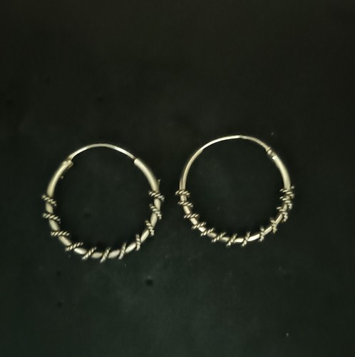 Timeless Shine: Dainty 925 Sterling Silver Hoops coils #ST105 - Picture 3 of 4