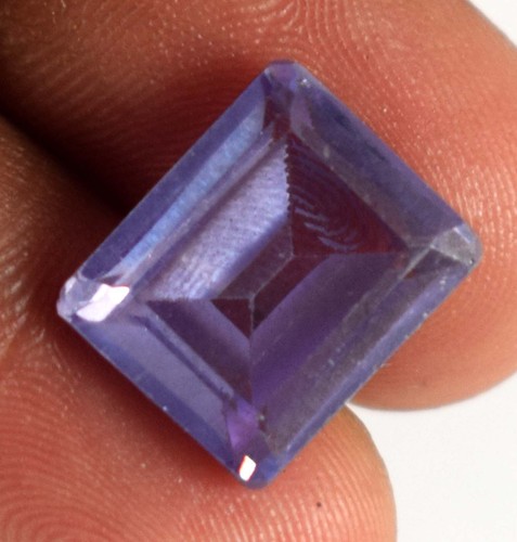 Spinello Viola Birmania Naturale 13,90 Ct Taglio Smeraldo Pietra Preziosa Sciolta Certificata B69514 - Foto 5 di 10