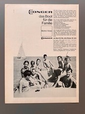 Conger Boot Segelboot Blohm + Voss Hamburg 1969 Vintage Ad Werbung Reklame