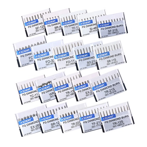 39Type AZDENT Dental Diamond Burs FG Drill Super Coarse For High Speed Handpiece - Picture 11 of 126