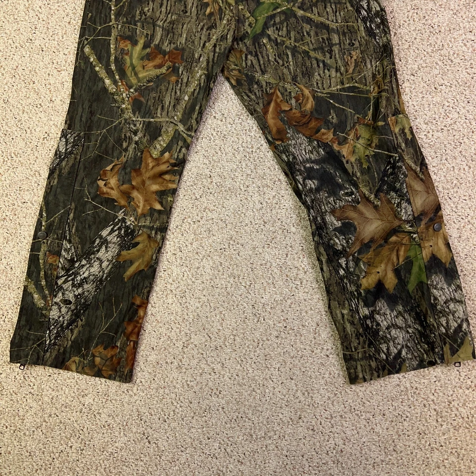 Cabelas Hunting Pants Mens Large Green GoreTex Camo Mossy Oak Lined Zip Ankle - Image 3 of 4
