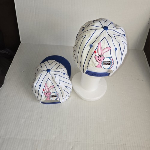 DE COLECCIÓN Energizer Bunny Sombrero Pin Rayas Ajustable Snapback Deletrear Logo 1 Sombrero - Imagen 3 de 8