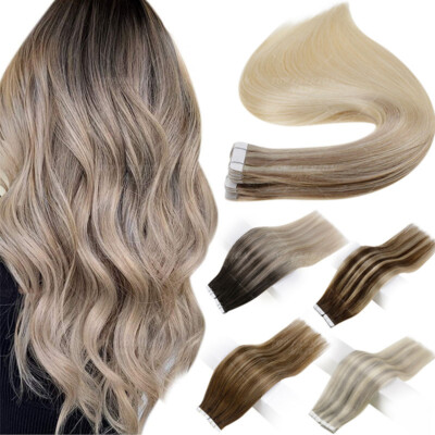 Tape in Glue 100% Remy Human Hair Extension Stick Skin Weft THICK Beeline Honey