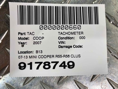 07-13 MINI COOPER R55-R56 CLUSTER TACHOMETER 62109178749 OEM - Bild 4 von 4