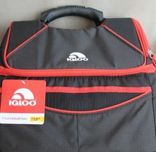 IGLOO INSULATED PLAYMATE GRIPPER DUAL COMPARTMENT COOLER BLAZE RED NEW 9 CANS