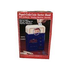 1996 PEPSI COLA SODA MACHINE COIN COUNTER SORTER PLASTIC W/Box  7"x 4 3/4"x 2"